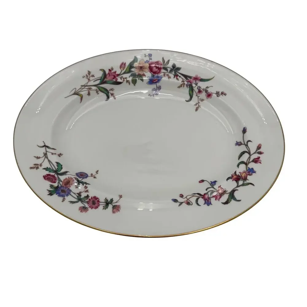 Vintage Platter by Wedgwood in Devon Sprays Bone China 13.5